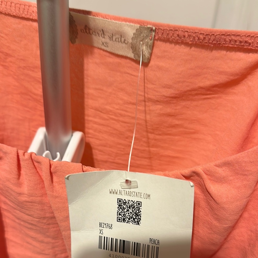Altar'd State Orange Bustier Tie Front Crop Top size XS - Picture 6 of 8